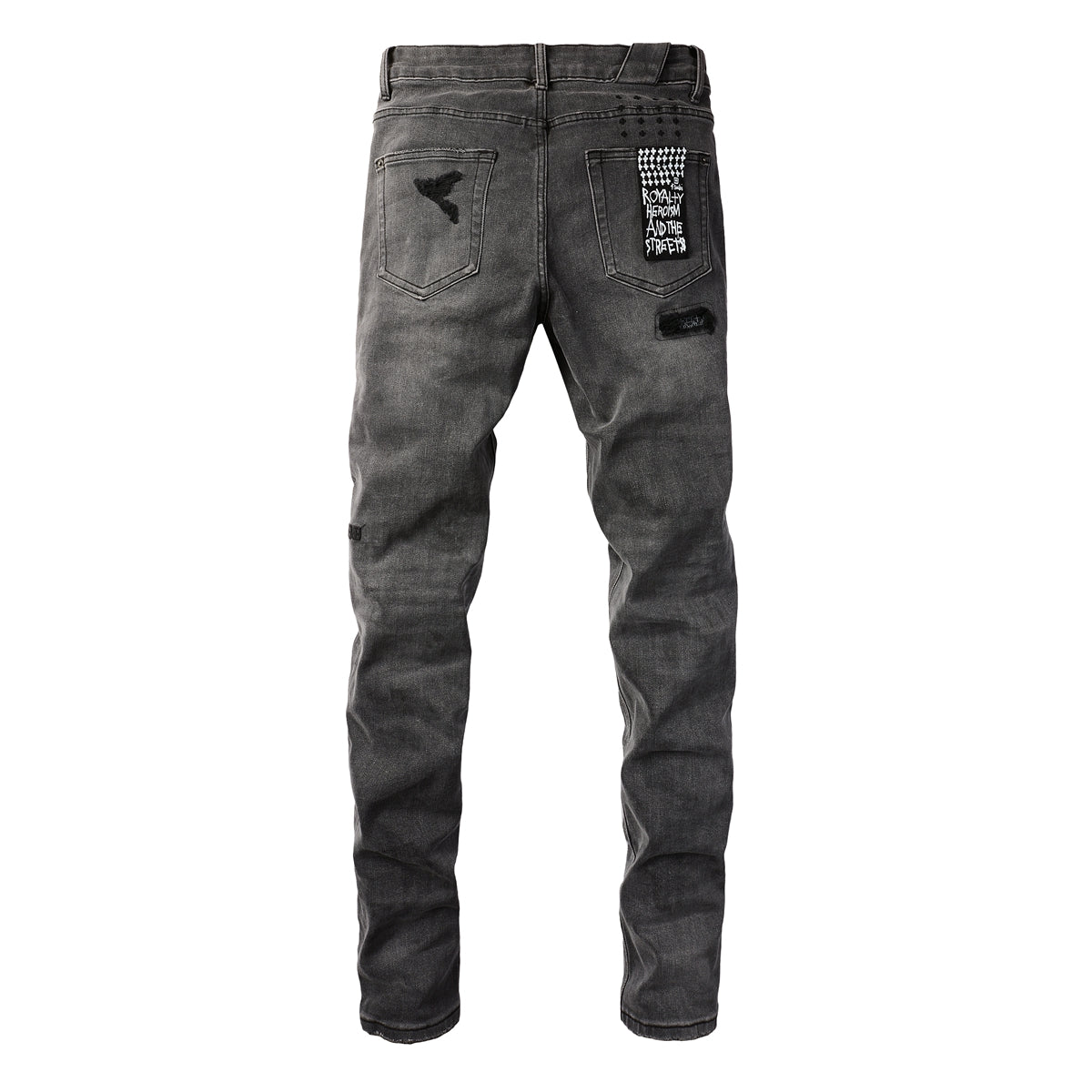 Pantalones vaqueros negros Essential Denim con parche de logotipo 3010