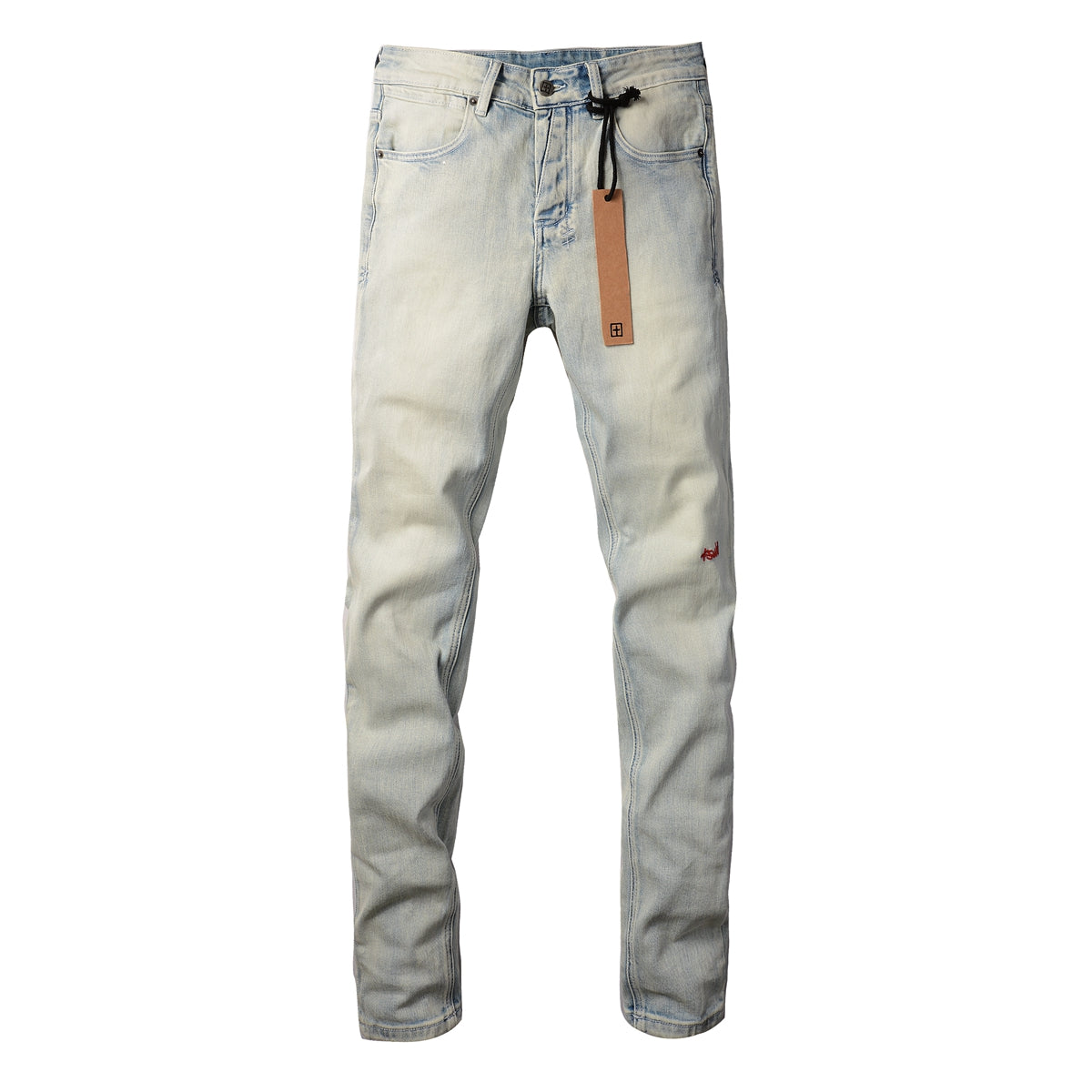 Jeans Slim Fit con detalles descoloridos 3017