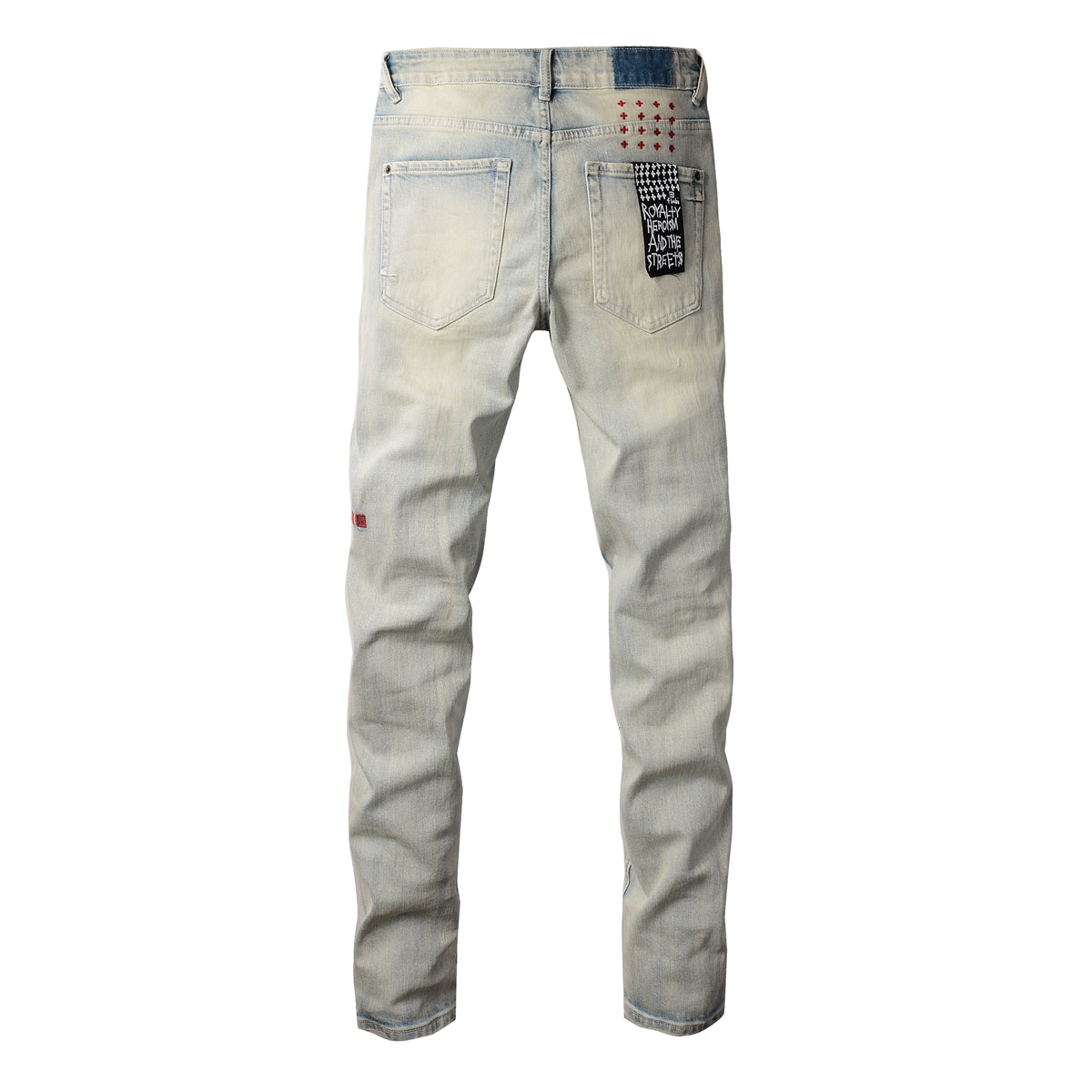Jeans Slim Fit con detalles descoloridos 3017