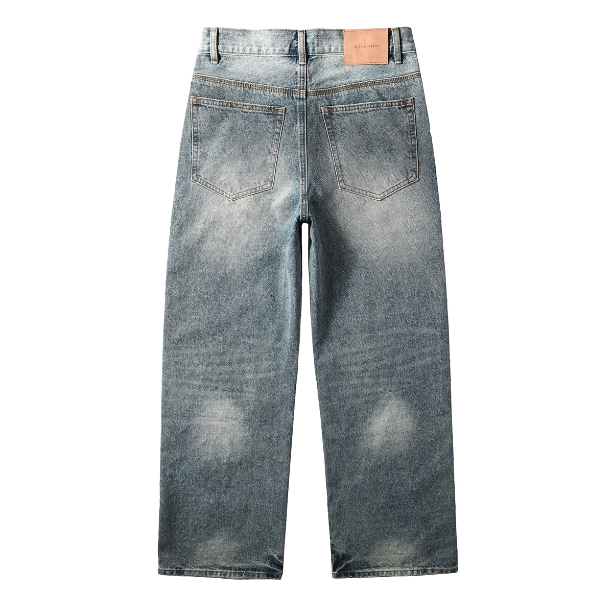 Jean large délavé vintage pour homme avec motif feu d'artifice en cristal et strass sur toute la surface 9133