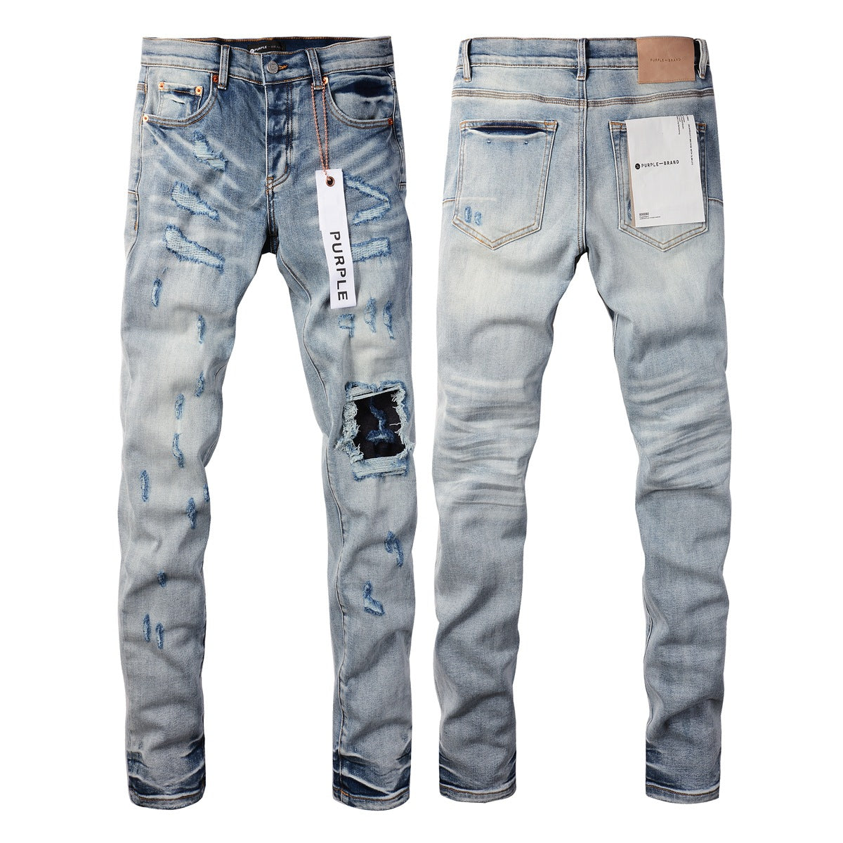 Nuevos jeans de moda con personalidad morada 9038