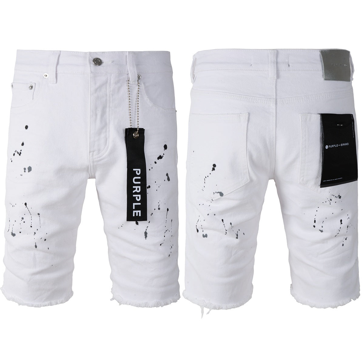 Le nouveau jean tendance pour homme avec trou pour la mode et le short en jean blanc 5021