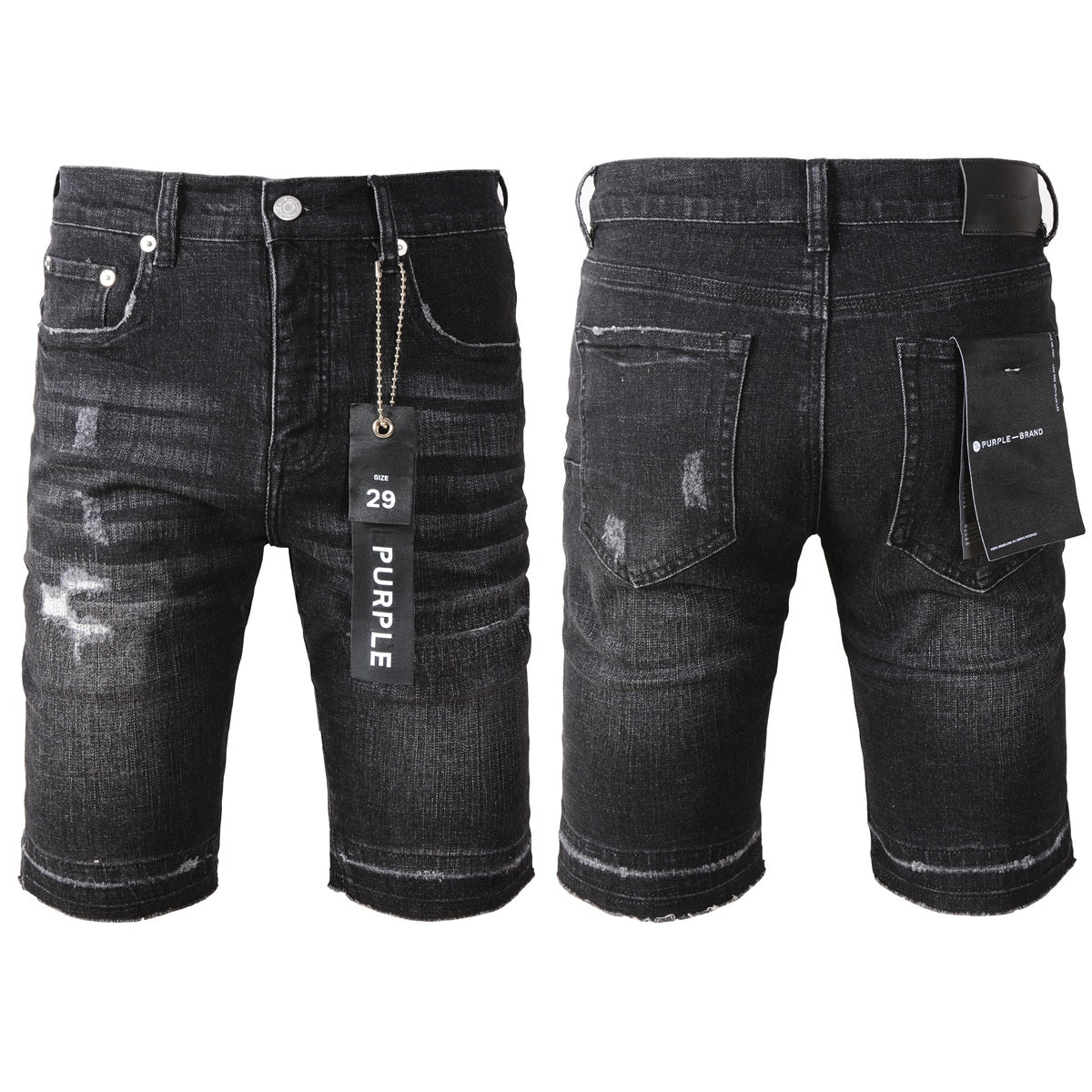 Shorts vaqueros negros 5083 con un diseño elegante y moderno para el verano