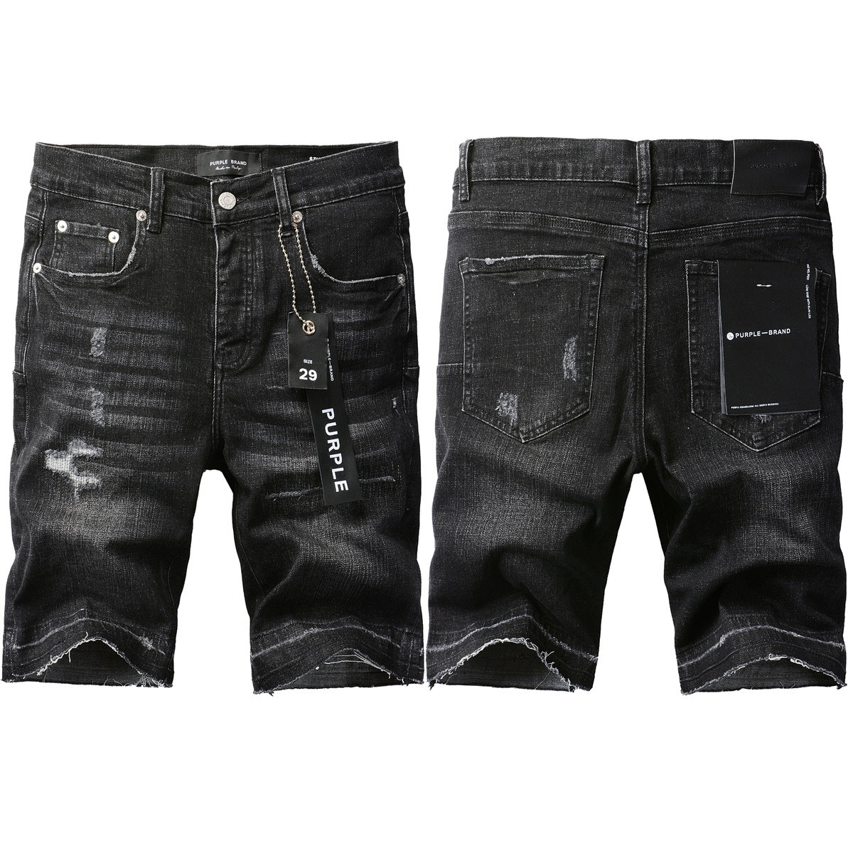 Shorts vaqueros negros 5083 con un diseño elegante y moderno para el verano