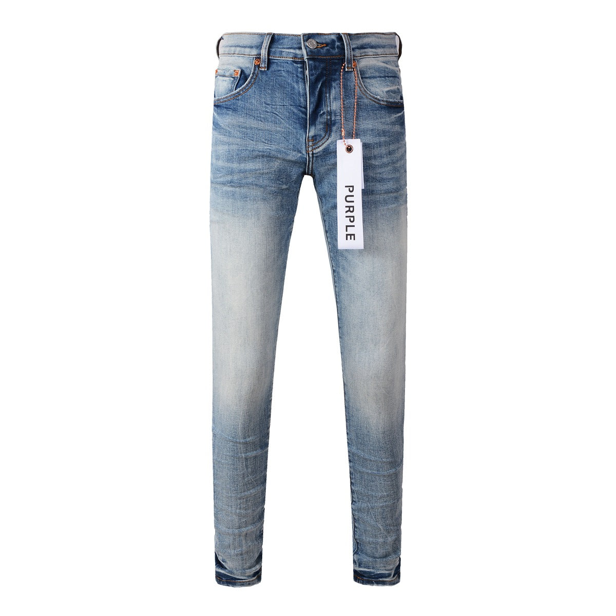 Jean streetwear classique pour homme, effet vieilli, noir et blanc, skinny 9016