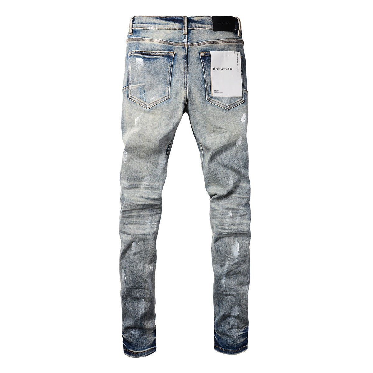 Pantalones vaqueros morados de diseñador para mujer, de High Street, de mezclilla morada, negros, largos y de cintura media, con agujeros para hombres, 9043