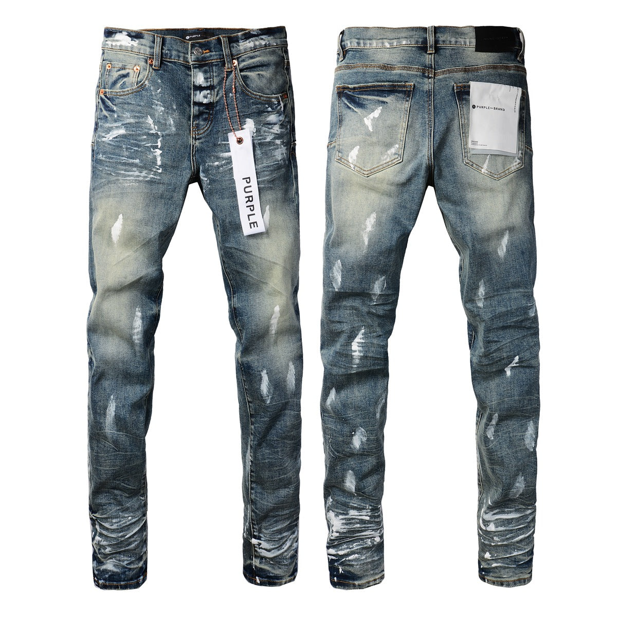 Pantalones vaqueros negros desgastados con agujeros y personalidad única para hombre 9060
