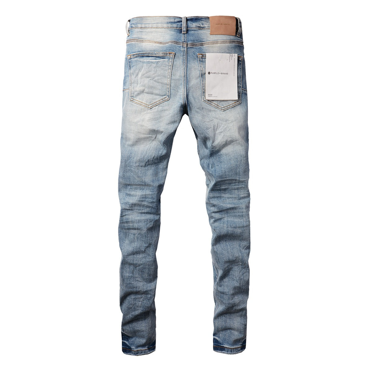Jean streetwear classique pour homme, effet vieilli, noir et blanc, skinny 9016