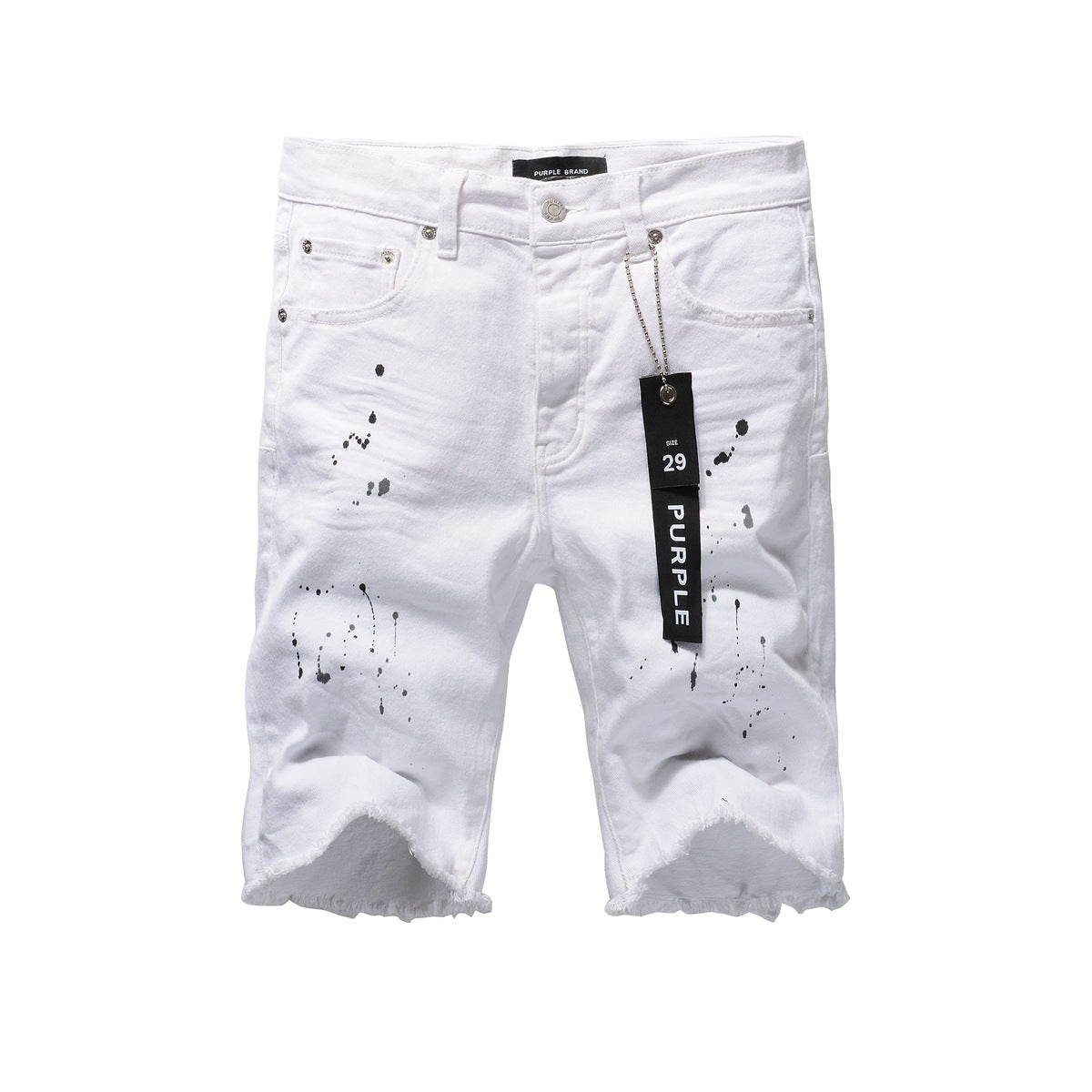 Le nouveau jean tendance pour homme avec trou pour la mode et le short en jean blanc 5021