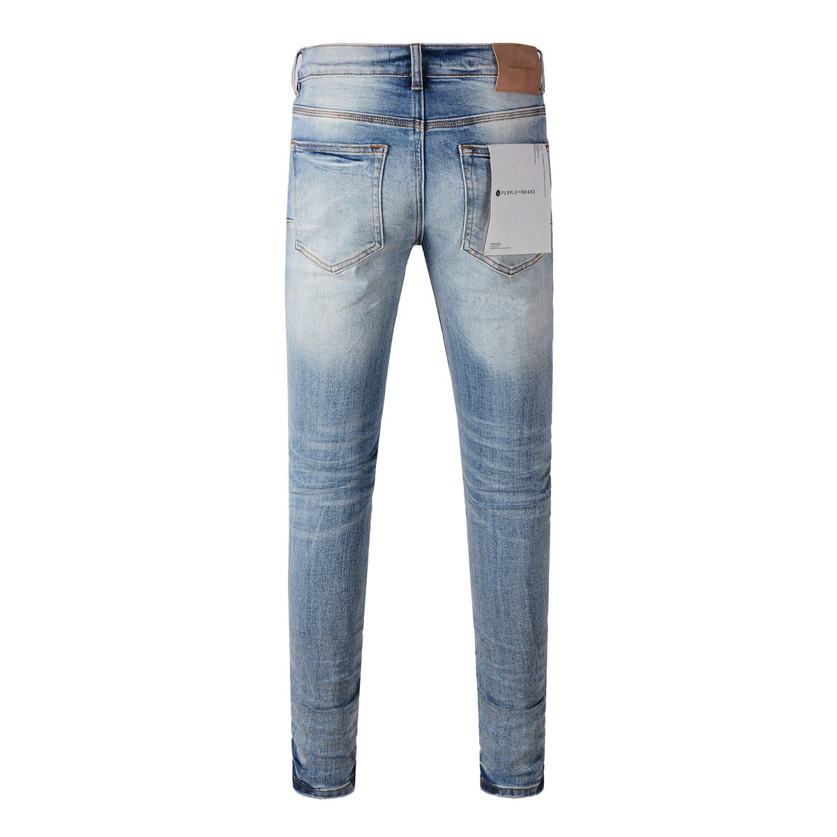 Jean streetwear classique pour homme, effet vieilli, noir et blanc, skinny 9016