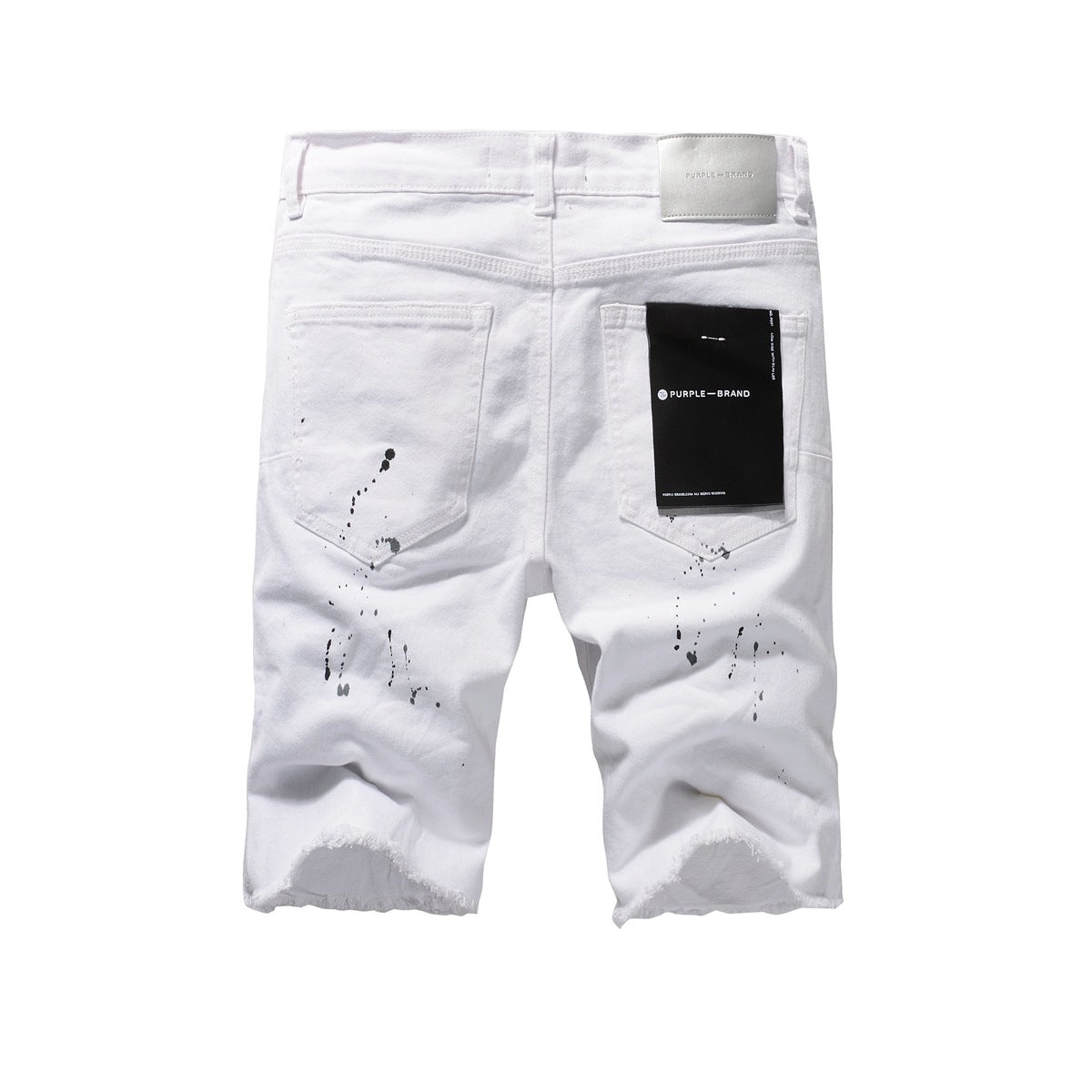Le nouveau jean tendance pour homme avec trou pour la mode et le short en jean blanc 5021