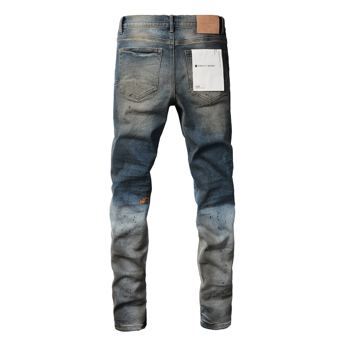 Pantalones vaqueros morados rotos para hombre, pantalones vaqueros ajustados y ajustados, pantalones vaqueros acampanados de diseñador para hombre 9009