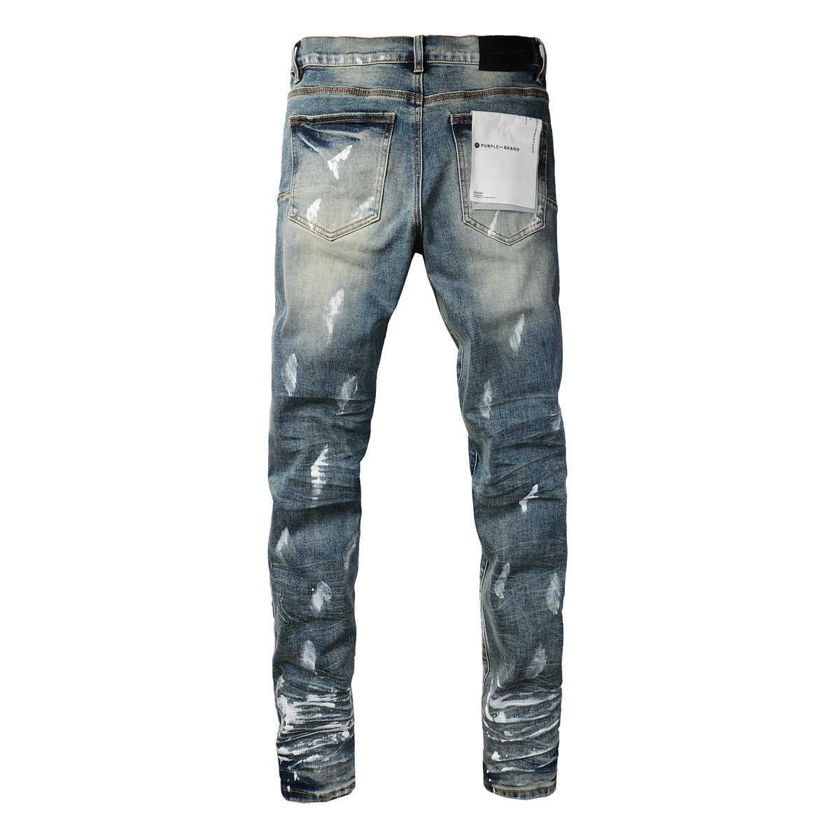 Pantalones vaqueros negros desgastados con agujeros y personalidad única para hombre 9060