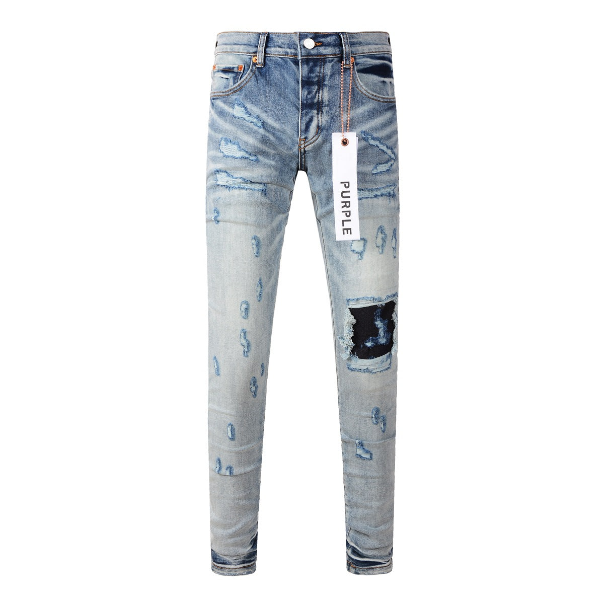 Nuevos jeans de moda con personalidad morada 9038