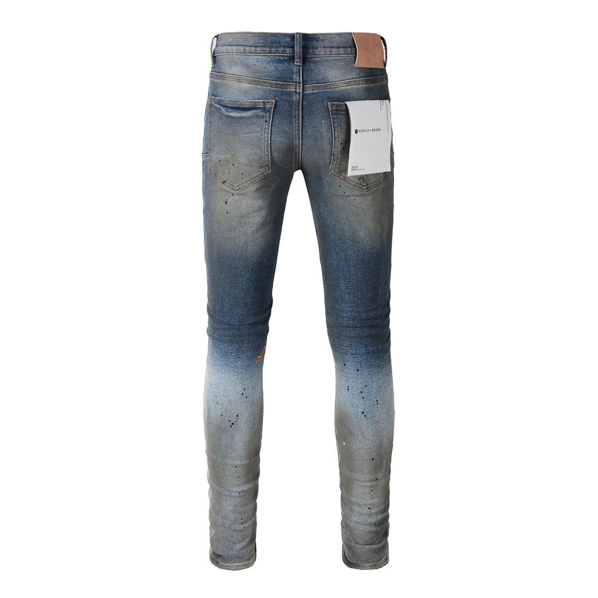 Pantalones vaqueros morados rotos para hombre, pantalones vaqueros ajustados y ajustados, pantalones vaqueros acampanados de diseñador para hombre 9009