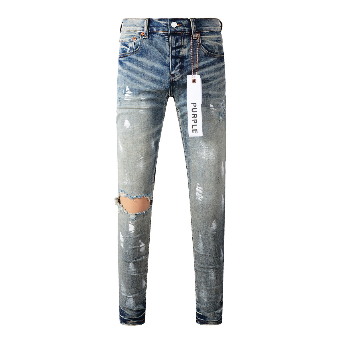 Pantalones vaqueros morados de diseñador para mujer, de High Street, de mezclilla morada, negros, largos y de cintura media, con agujeros para hombres, 9043