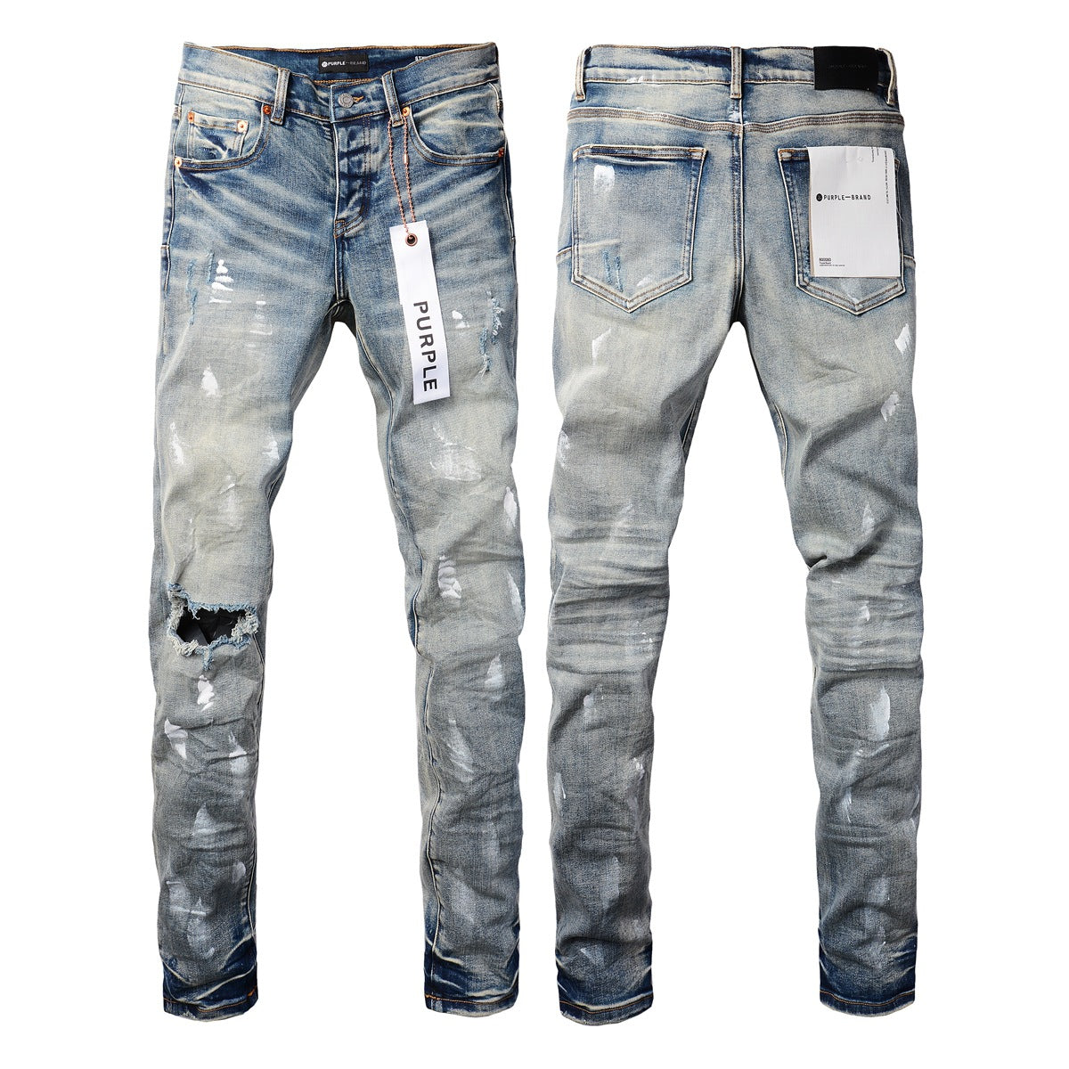 Pantalones vaqueros morados de diseñador para mujer, de High Street, de mezclilla morada, negros, largos y de cintura media, con agujeros para hombres, 9043
