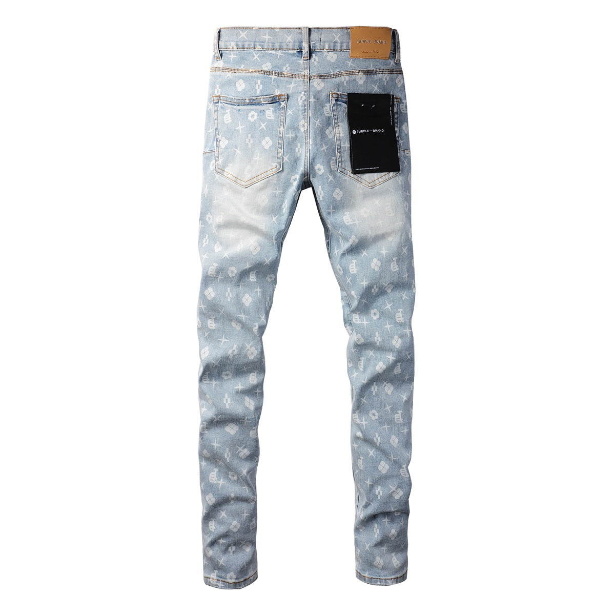 Jean bleu tendance 9089 avec détails d'impression uniques