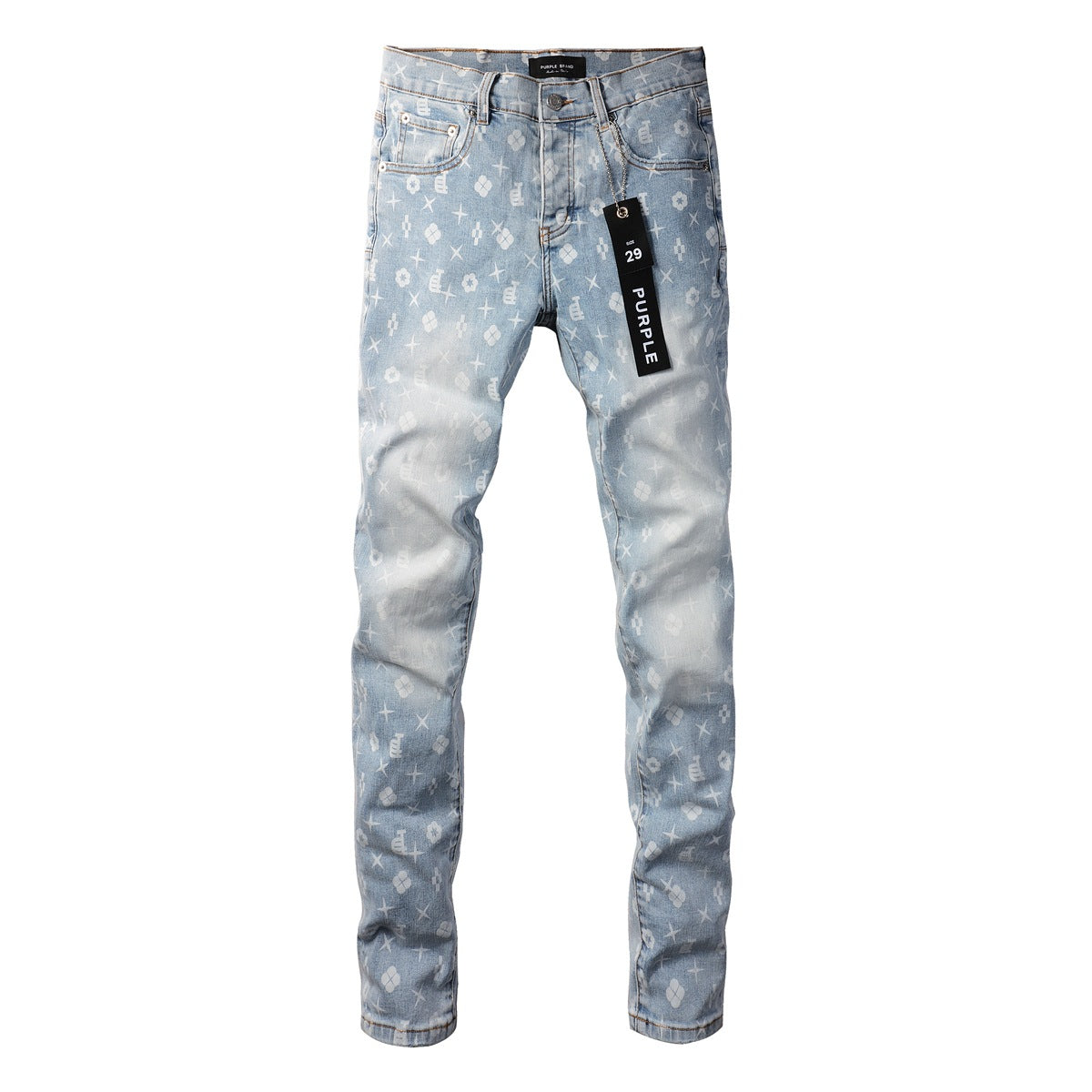Jean bleu tendance 9089 avec détails d'impression uniques