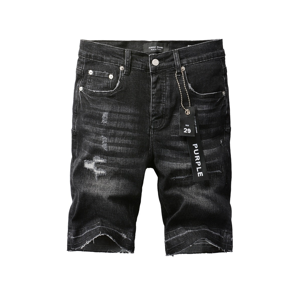 Shorts vaqueros negros 5083 con un diseño elegante y moderno para el verano