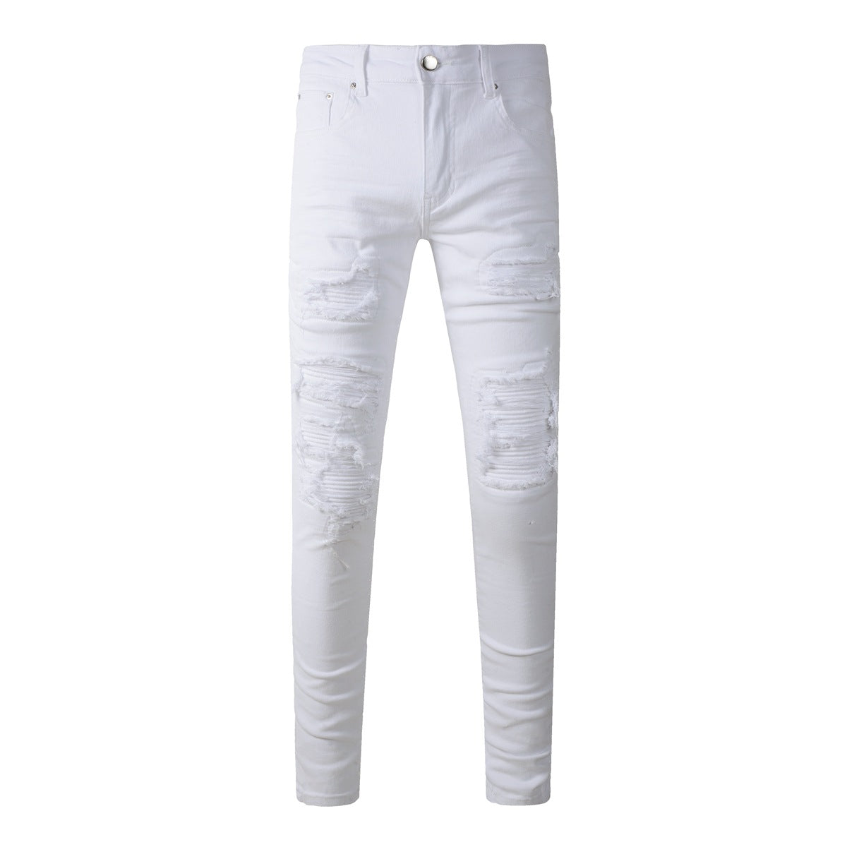 Purple Mens Jean Man Embroidery Pants Embroidered Patches Desinger Denim Trouser Skinny 592