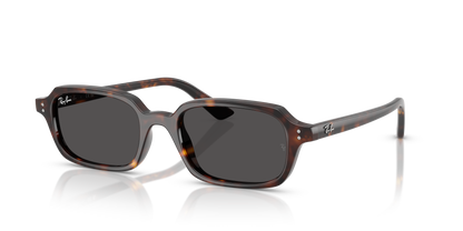 Ray Ban Retro Rectangle Sunglasses for Men with Tortoise Frame and Dark Lenses