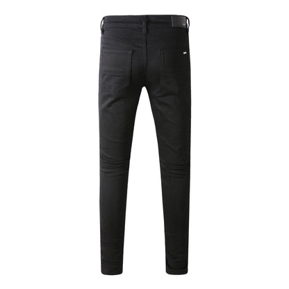Jean skinny pour homme, coupe slim, style motard, hip-hop, rock, jogging, grande taille, Moto 800 