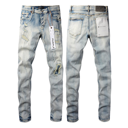 Jean bleu vintage déchiré à la mode 9058 