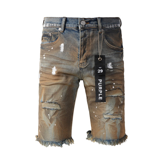 Short en jean gris argenté tendance, parfait pour une tenue contemporaine 5012 