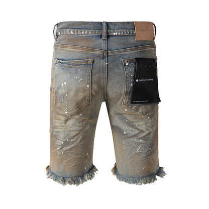 Short en jean gris argenté tendance, parfait pour une tenue contemporaine 5012 