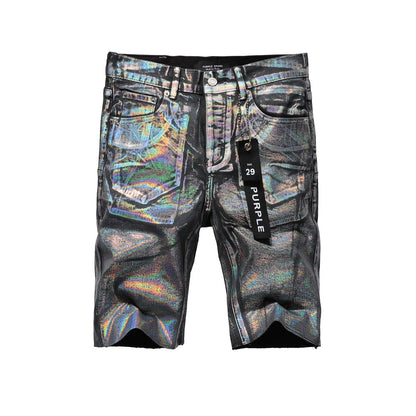 Nouveaux jeans pour hommes, tendance, tendance, revêtement, short en jean 5028